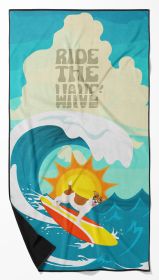Surfer Dog Red White Jack Russell Terrier Premium Beach Towel Oversized Towel Beach Blanket, Pool, Beach Essentials, Yoga, Premium Bath Towel