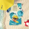 Surfer Dog Black Tan German Shepherd Premium Beach Towel Oversized Towel Beach Blanket, Pool, Beach Essentials, Yoga, Premium Bath Towel
