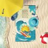 Surfer Dog Silver Italian Greyhound Premium Beach Towel Oversized Towel Beach Blanket, Pool, Beach Essentials, Yoga, Premium Bath Towel