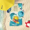 Surfer Dog Longhair Red Dachshund Premium Beach Towel Oversized Towel Beach Blanket, Pool, Beach Essentials, Yoga, Premium Bath Towel, Quick Dry Plush