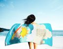 Surfer Dog Wheaten Terrier Premium Beach Towel Oversized Towel Beach Blanket, Pool, Beach Essentials, Yoga, Premium Bath Towel, Quick Dry Plush