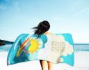 Surfer Dog Silver Italian Greyhound Premium Beach Towel Oversized Towel Beach Blanket, Pool, Beach Essentials, Yoga, Premium Bath Towel