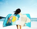 Surfer Dog Grey White Siberian Husky Premium Beach Towel Oversized Towel Beach Blanket, Pool, Beach Essentials, Yoga, Premium Bath Towel