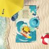Surfer Dog Shih Tzu Premium Beach Towel Oversized Towel Beach Blanket, Pool, Beach Essentials, Yoga, Premium Bath Towel, Quick Dry Plush