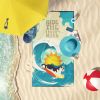 Surfer Dog Black White Siberian Husky Premium Beach Towel Oversized Towel Beach Blanket, Pool, Beach Essentials, Yoga, Premium Bath Towel