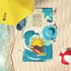 Surfer Dog Chocolate Labrador Retriever Premium Beach Towel Oversized Towel Beach Blanket, Pool, Beach Essentials, Yoga, Premium Bath Towel