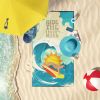 Surfer Dog Fawn Great Dane Premium Beach Towel Oversized Towel Beach Blanket, Pool, Beach Essentials, Yoga, Premium Bath Towel, Quick Dry Plush