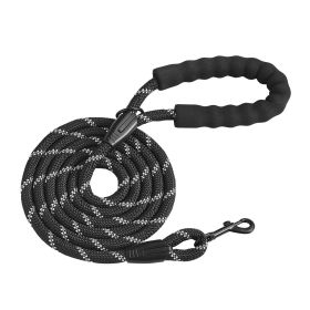 Rope Dog Leash, 6ft Heavy Duty Dog Leash with Comfortable Padded Handle, Strong Nylon Thick Leash with Reflective Threads, Dog walking and Training Le
