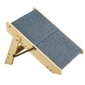 Wooden Pet Steps, Convertible 2-in-1 Dog Stairs and Ramp for Beds, Sofas, and Vehicles, Supports Small to Large Animals up to 110 lbs, Foldable Design