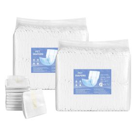 Disposable Male Dog Diapers, Super Absorbent Male Dog Wraps, 360 Â° Leak-Proof Belly Bands with Wetness Indicator for Doggies in Heat, Training, Incon