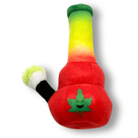 My Name is Lil Bo da Bong, Funny Catnip Weed Theme Cat Toy, Cute Stuffed Parody Rasta Pot Bong, Cool Plush 420 Novelty Gift for Cats & Kittens, for Fe