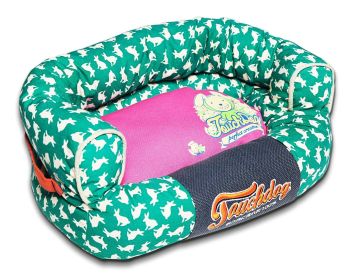 Touchdog Lazy-Bones Rabbit-Spotted Premium Easy Wash Couch Dog Bed (size: medium)